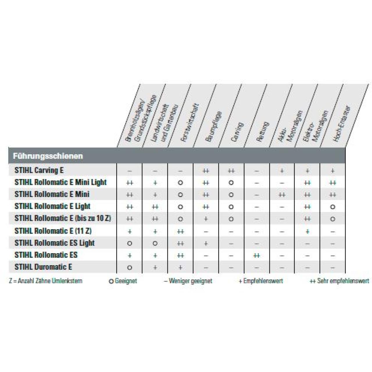 Schiene Rollomatic E, 3/8'' P, 9Z, 30 cm